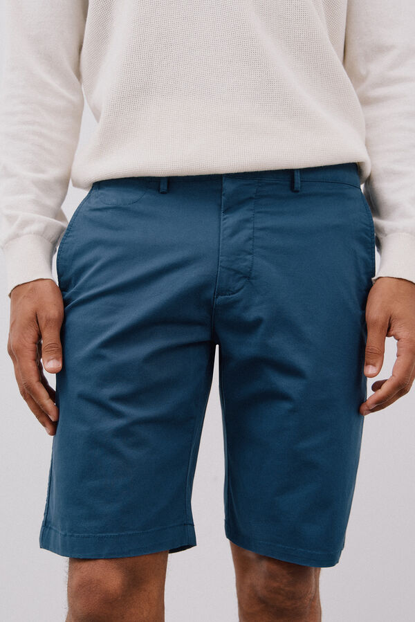 Cortefiel Bermudas chino Azul