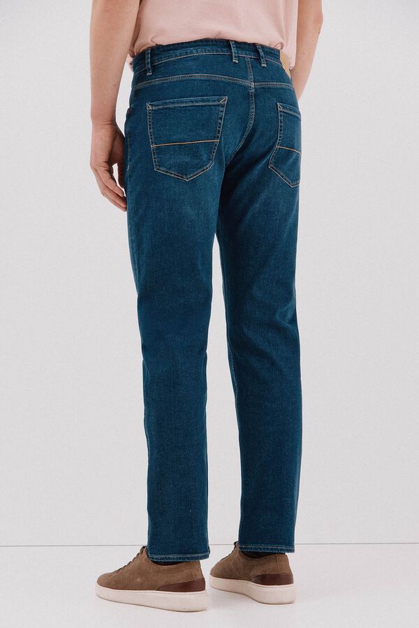 Cortefiel Pantal&oacute;n de mezclilla regular fit Azul