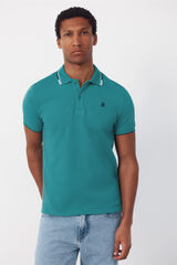 Cortefiel Polo con tips Verde