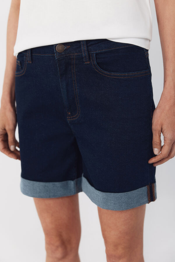 Cortefiel Shorts de mezclilla Azul