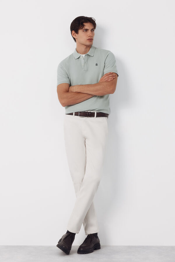 Cortefiel Polo b&aacute;sico piqu&eacute; slim Azul