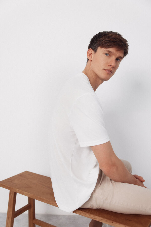 Cortefiel Camiseta COOLMAX&reg; Blanco
