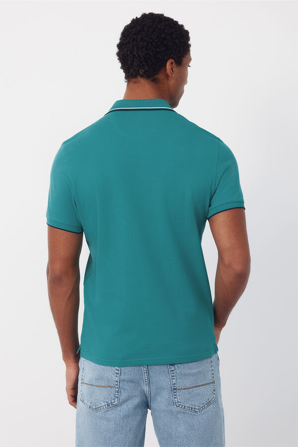 Cortefiel Polo con tips Verde