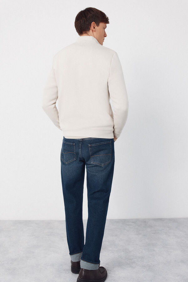 Cortefiel C&aacute;rdigan tejido combinado Beige