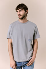 OOTO Camiseta lavada con logo Gris