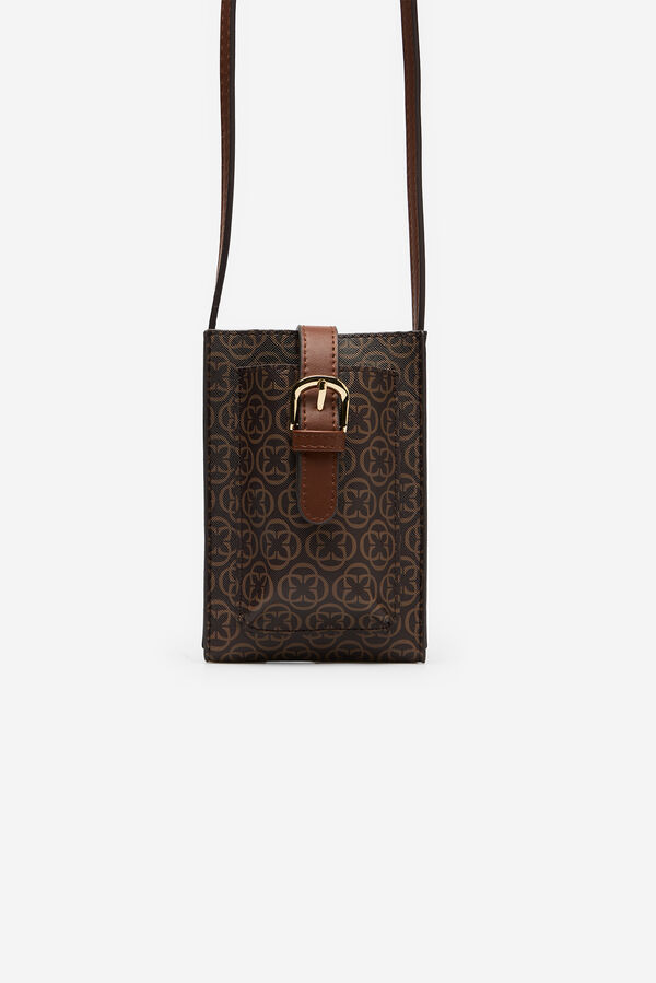 Cortefiel Funda para celular estampada Estampado marr&oacute;n