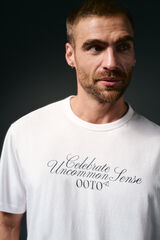 OOTO Camiseta gr&aacute;fica lavada Blanco