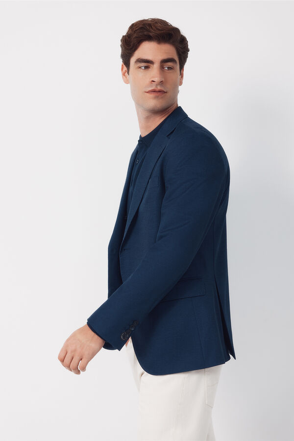 Cortefiel Americana de punto Azul oscuro