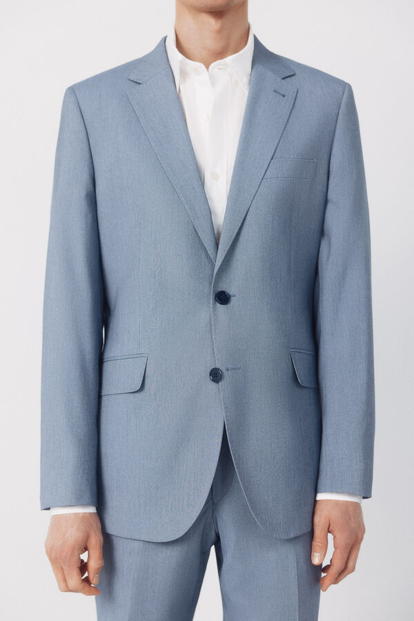 Cortefiel Americana traje serreta Serie XXI azul Azul