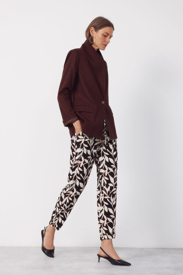 Cortefiel Pantal&oacute;n fluido con textura Multicolor