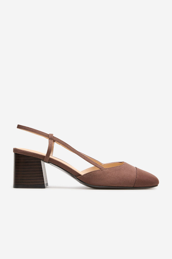 Cortefiel Zapato de tac&oacute;n destalonado Marr&oacute;n