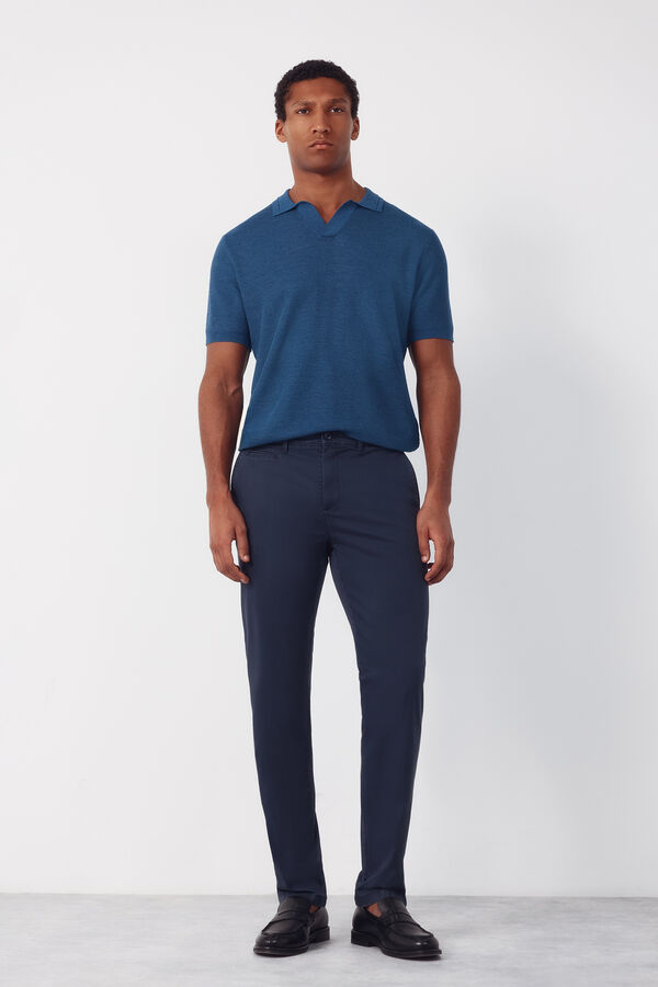 Cortefiel Pantal&oacute;n chino slim fit Azul marino