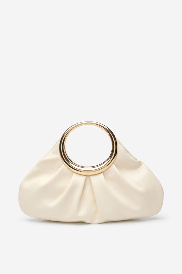 Cortefiel Bolsa de mano argolla Marfil