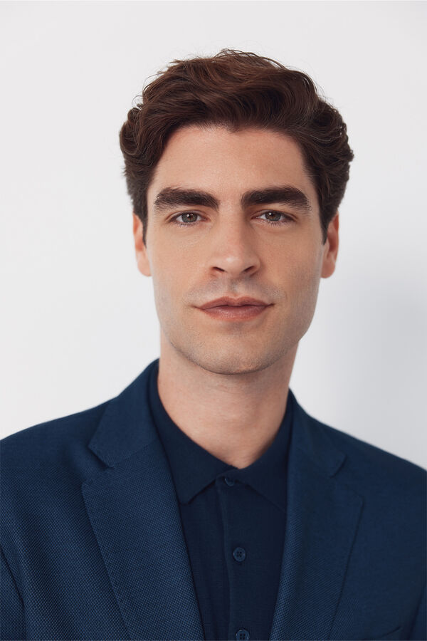 Cortefiel Americana de punto Azul oscuro