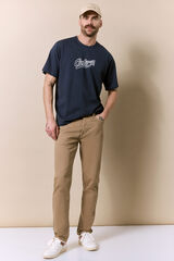 OOTO Pantal&oacute;n 5 bolsillos color slim Camel