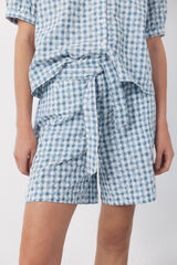 Cortefiel Bermudas vichy bordado Estampado azul