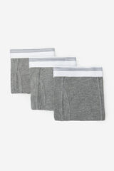 Cortefiel Pack de 3 b&oacute;xers de tejido Gris