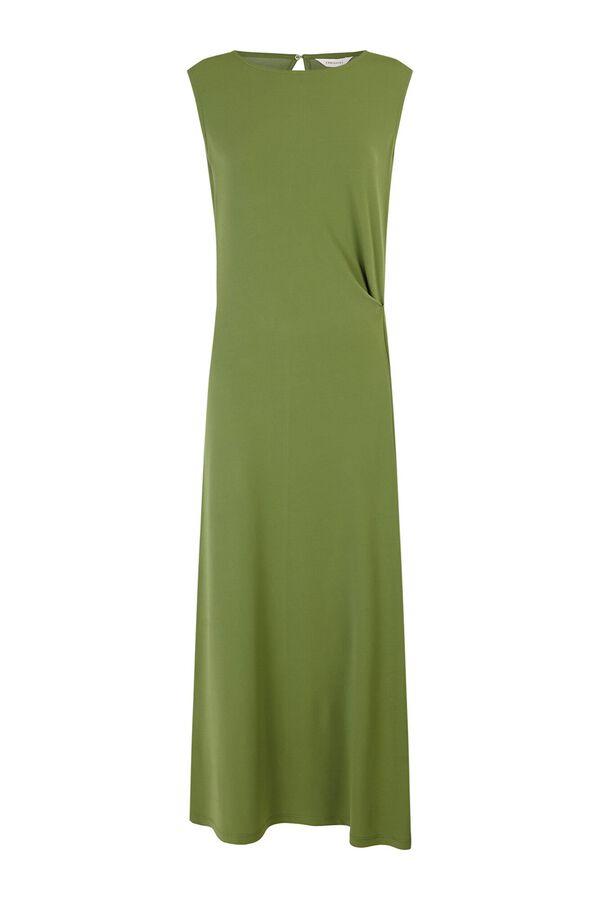 Cortefiel Vestido con nudo lateral Verde