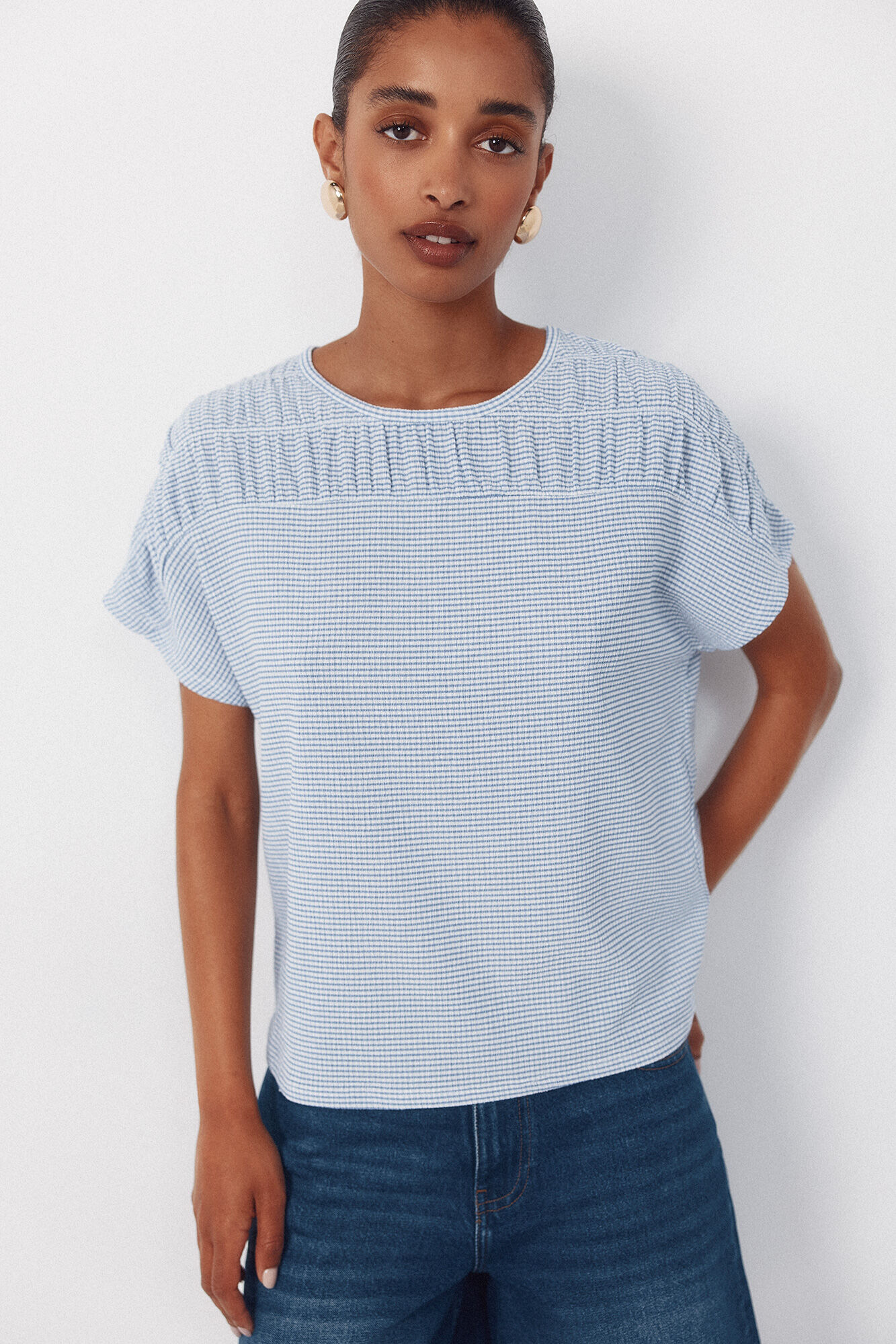 Cortefiel Playera con canes&uacute; fruncido