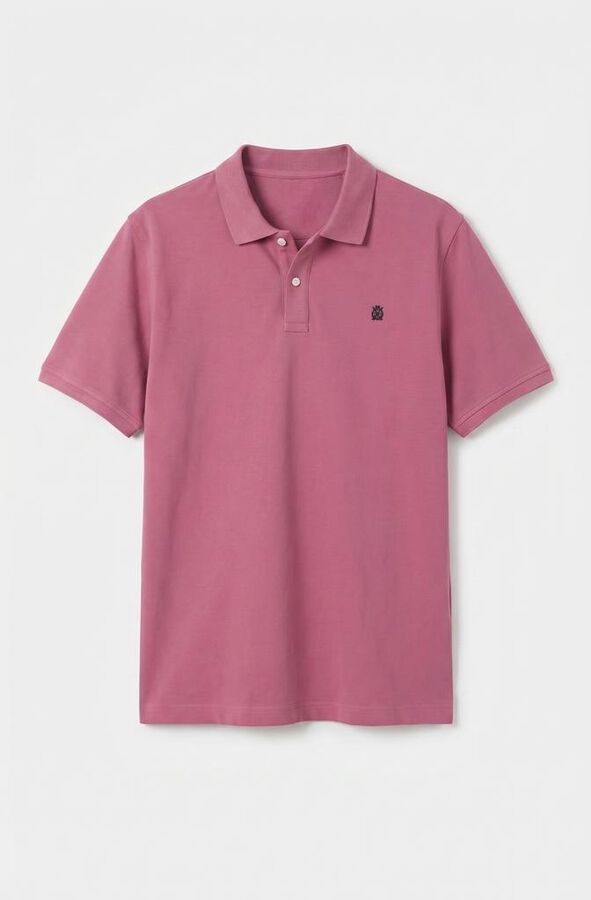 Cortefiel Polo b&aacute;sico piqu&eacute; Rosa