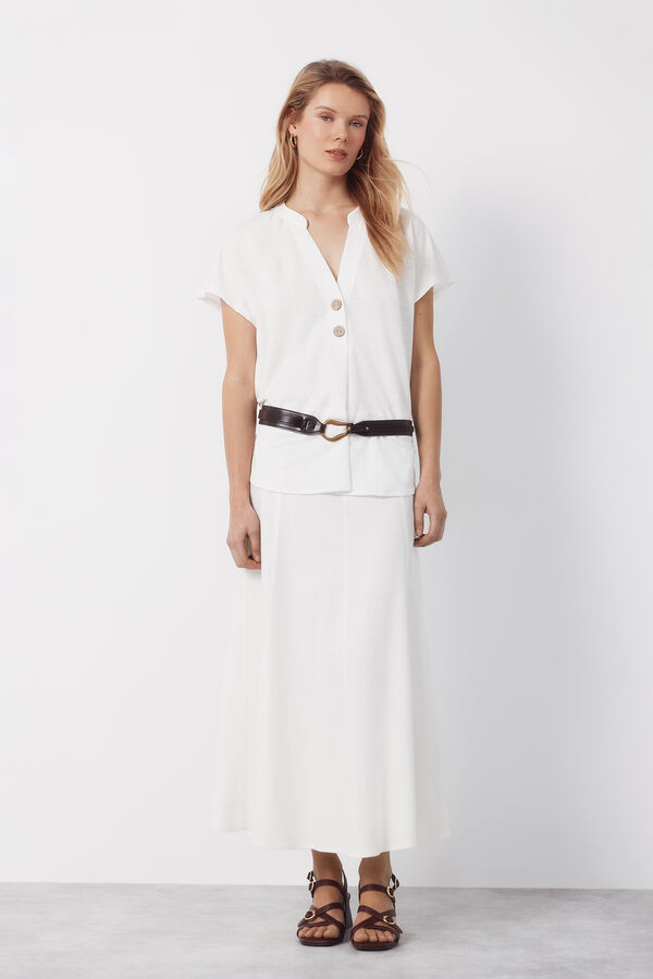 Cortefiel Blusa c&oacute;moda Blanco