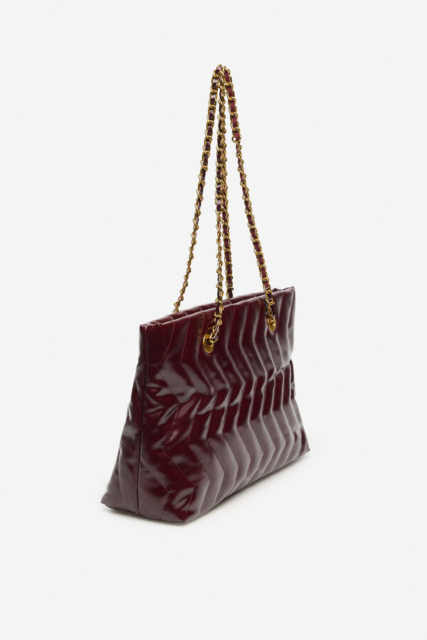 Cortefiel Shopper acolchado Vino
