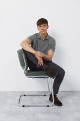 Cortefiel Polo b&aacute;sico piqu&eacute; Kaki