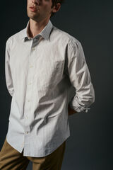 OOTO Camisa rayas estructura Azul