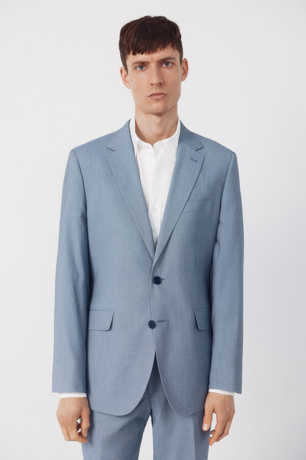 Cortefiel Americana traje serreta Serie XXI azul Azul