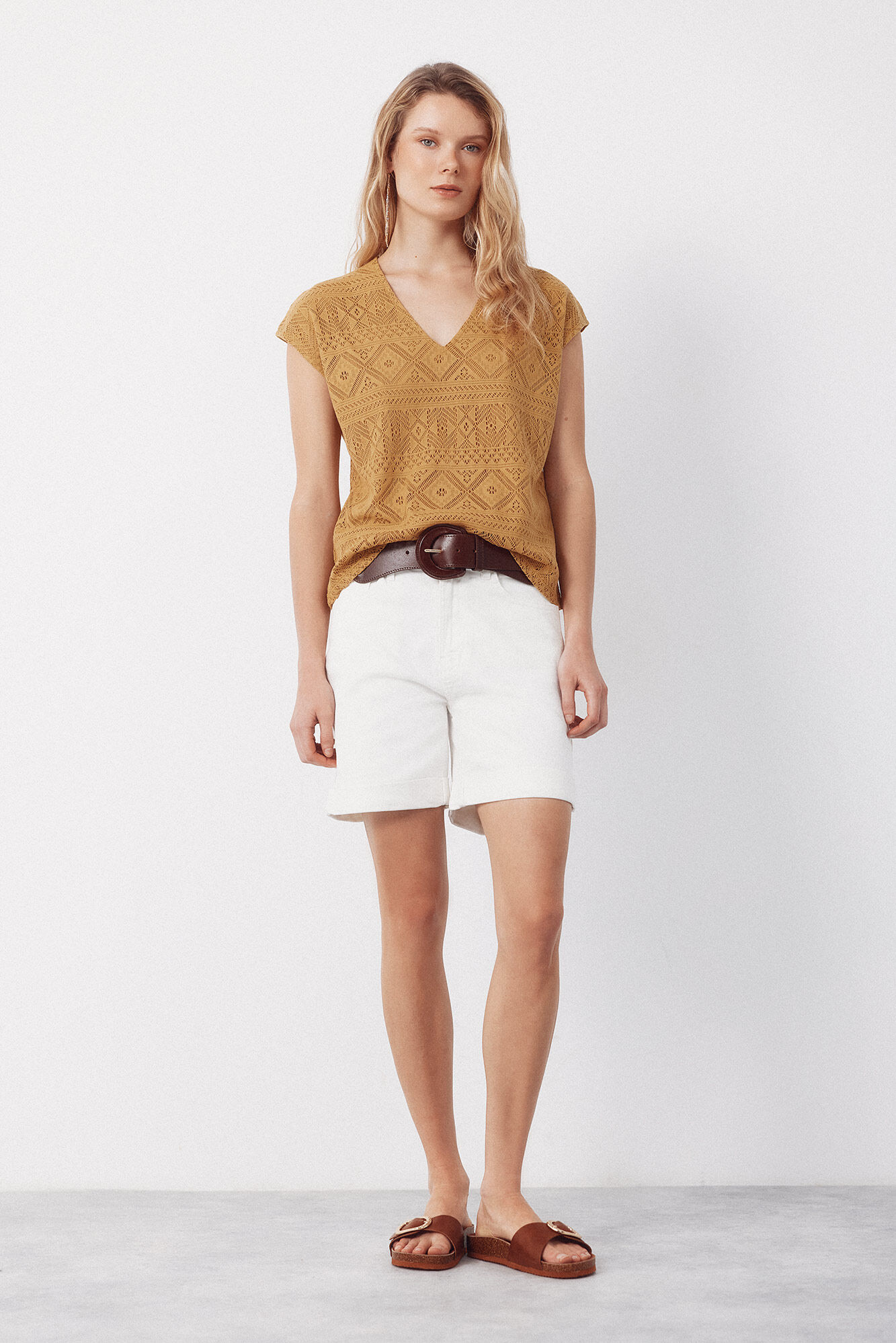 Cortefiel Shorts de mezclilla color