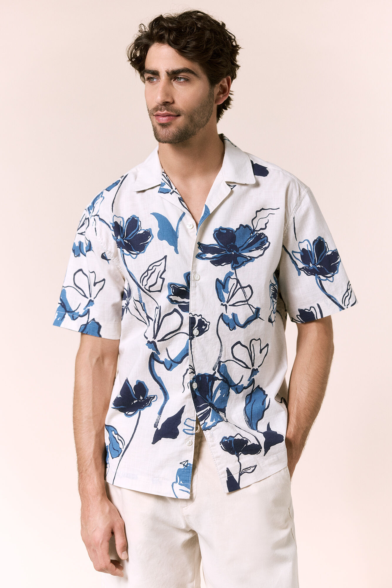 OOTO Camisa print algod&oacute;n manga corta