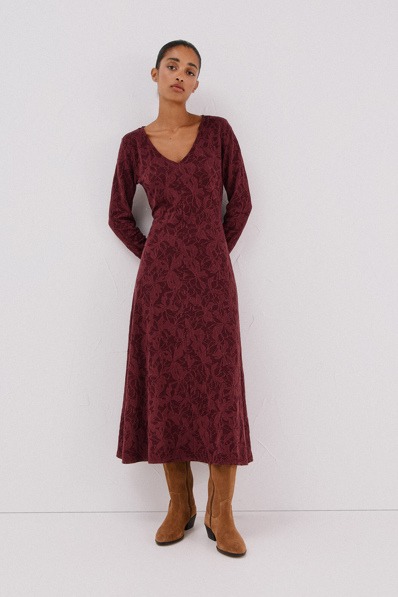 Cortefiel Vestido jacquard