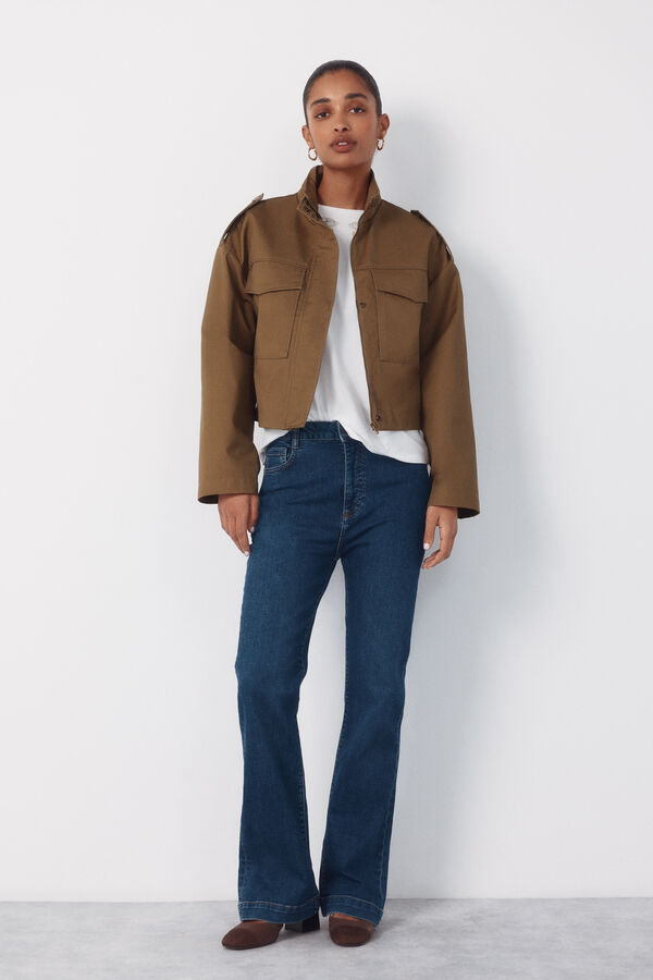 Cortefiel Playera estampada Blanco