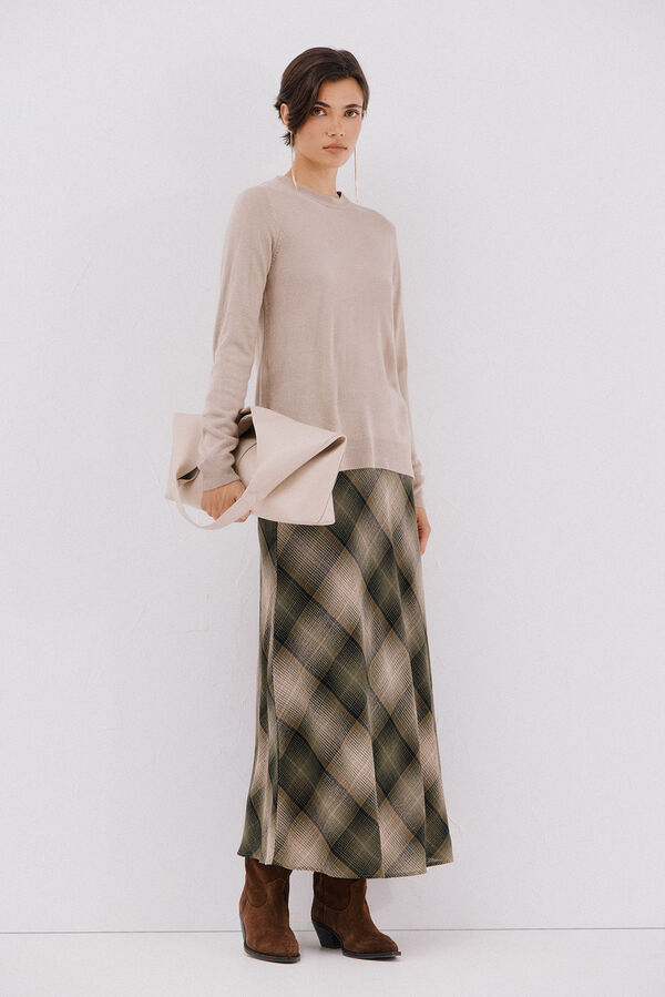 Cortefiel Su&eacute;ter tacto suave Beige