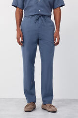 Cortefiel Pantal&oacute;n con gomas y cordones regular Azul