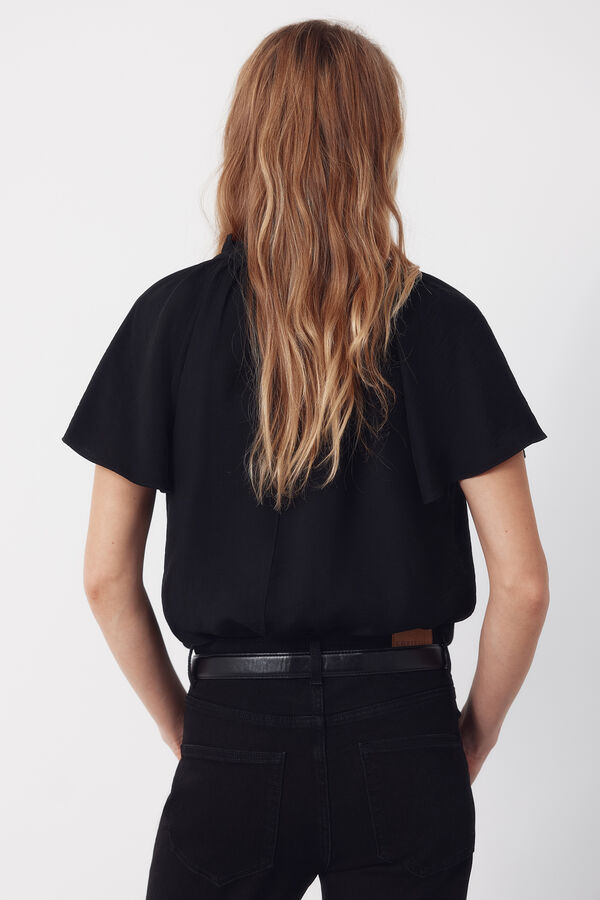 Cortefiel Blusa manga rangl&aacute;n Negro