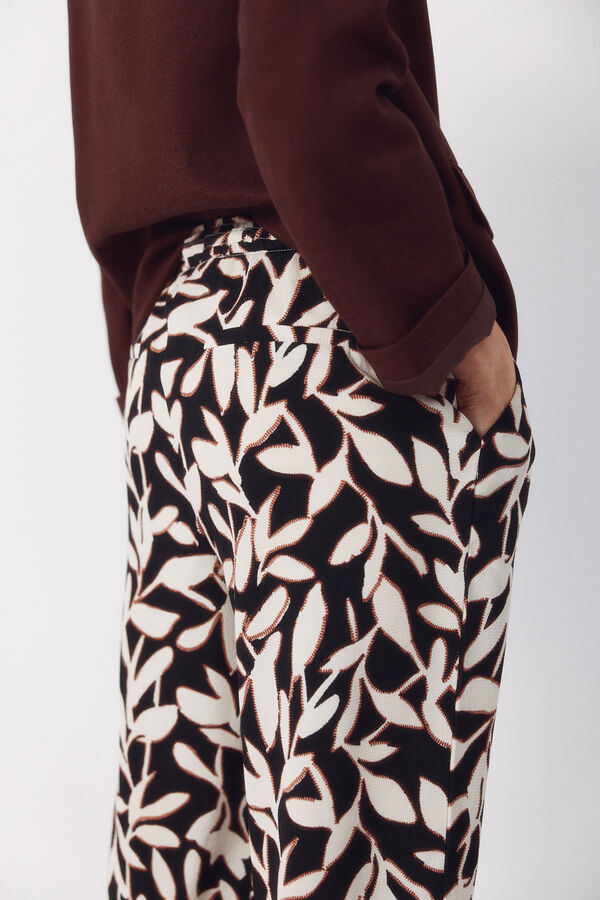 Cortefiel Pantal&oacute;n fluido con textura Multicolor