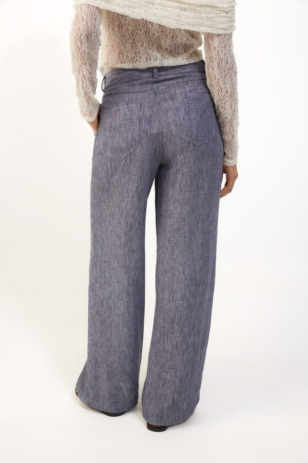 Slowlove Pantal&oacute;n fluido &iacute;ndigo Azul