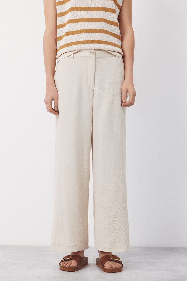 Cortefiel Pantal&oacute;n con textura Arena