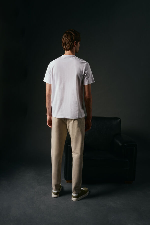 OOTO Camiseta b&aacute;sica con bordado avi&oacute;n Blanco