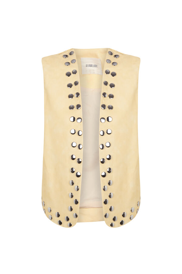 Slowlove Chaleco con tachas Amarillo