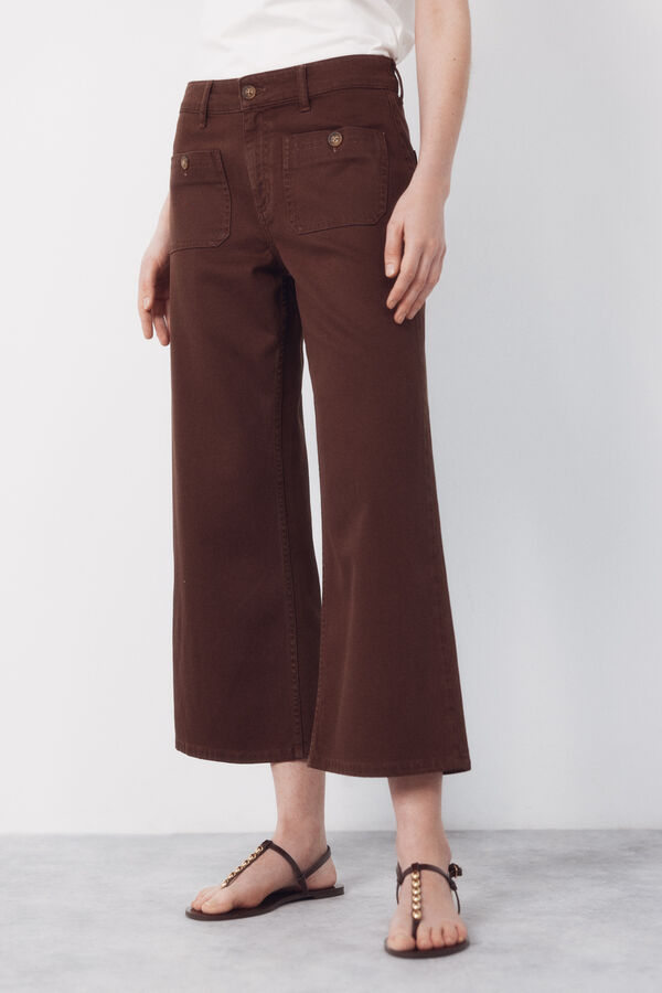 Cortefiel Jeans marine con bolsillos Marr&oacute;n