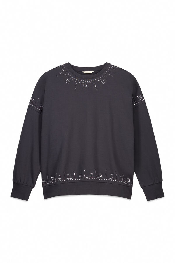 Slowlove Sudadera con tachas Gris