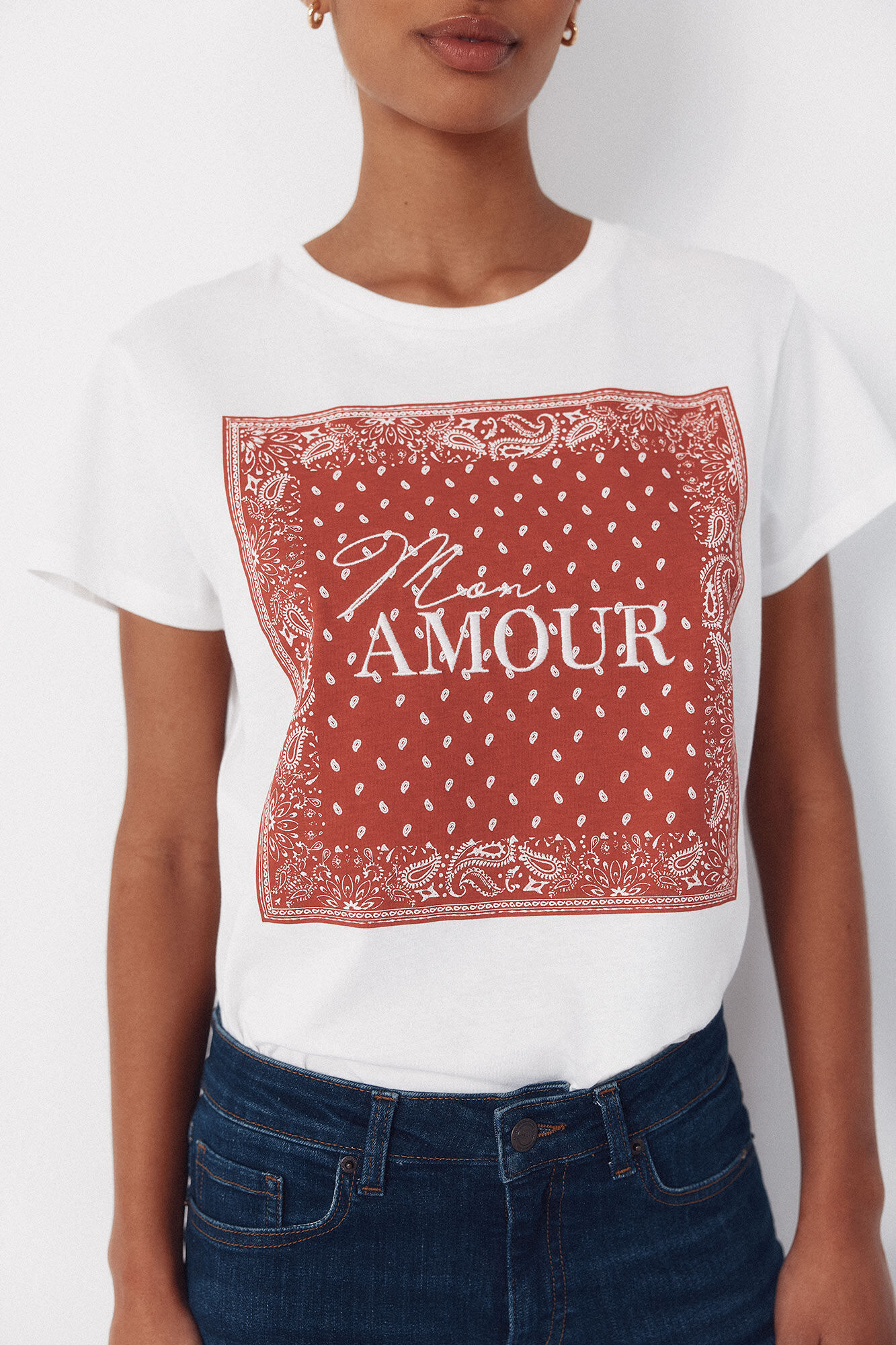 Cortefiel Playera con estampado posicional