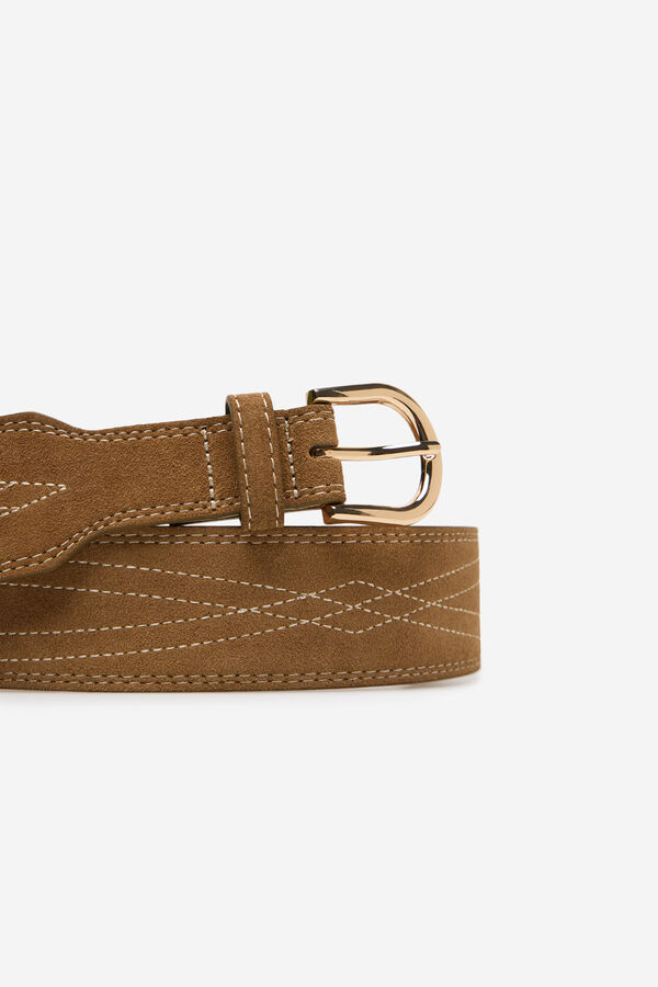 Cortefiel Cintur&oacute;n campero Marr&oacute;n