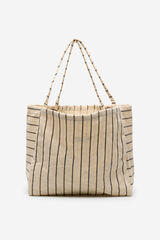 Cortefiel Bolso rayas Estampado blanco