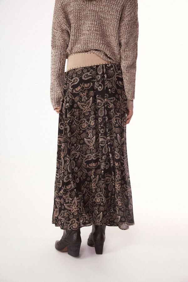 Slowlove Falda estampada con el&aacute;stico Multicolor