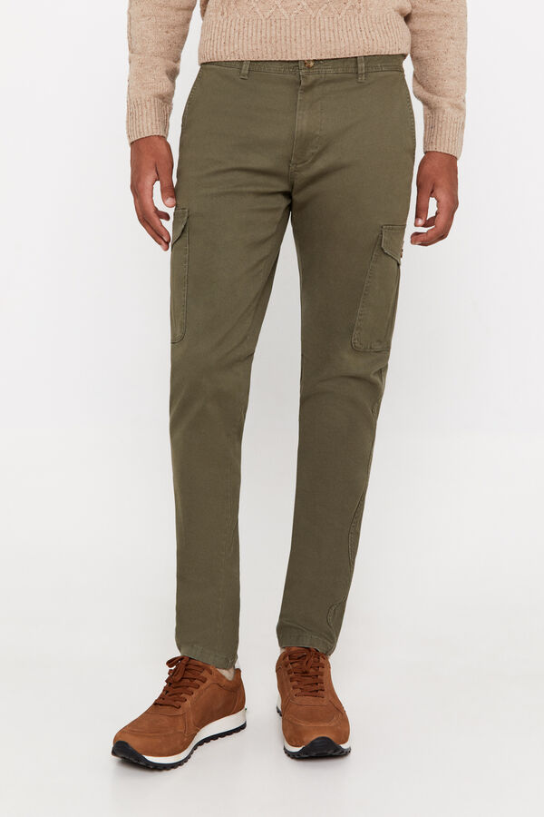 Cortefiel Pantal&oacute;n cargo Kaki