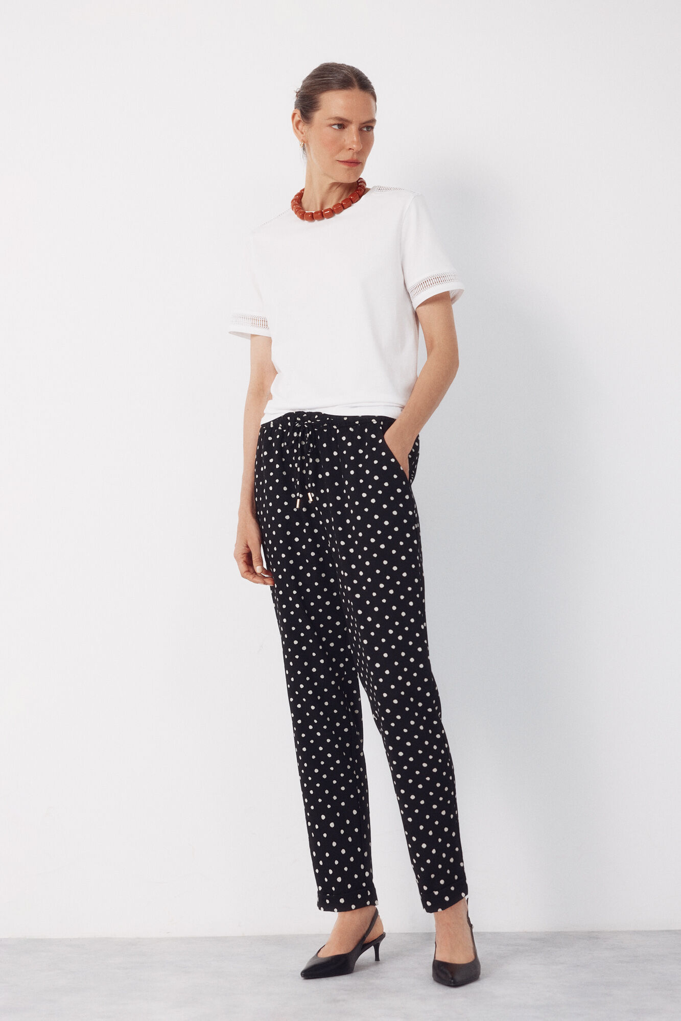 Cortefiel Pantal&oacute;n fluido con textura
