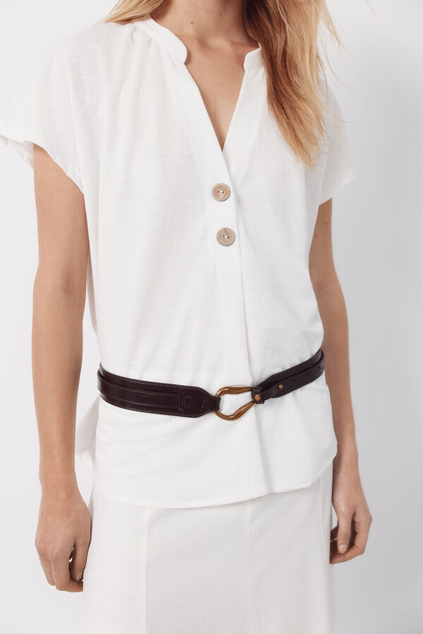 Cortefiel Blusa c&oacute;moda Blanco